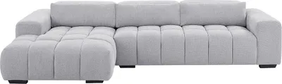 Produktbild von Linksseitiges Ecksofa mit grauem Strukturbezug - LOPONZA