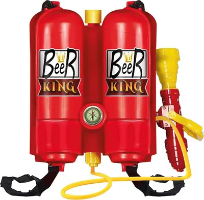 Produktbild von Feuerwehr Bier Abenteuerrucksack Getränkerucksack Mit Doppelbehälter Für Erwachsene, Farbe: Rot