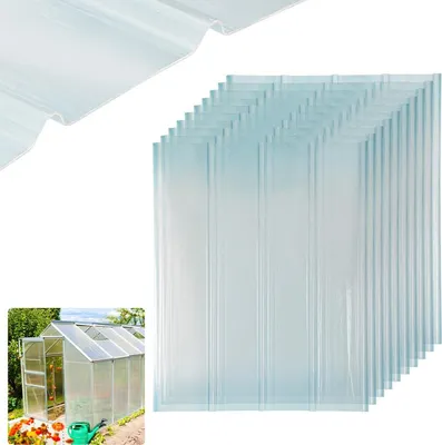 Produktbild von TolleTour Wellplatten,FRP-Tageslichtplatten,Klar Wellplatten,Wellbahn Profilplatten Trapez,Frostbeständige/Isolierende Dachplatten,2mm Dickes Gewächshausplatten,Längenzuschnitt Möglich (0.9x1.2m,3 Pcs)