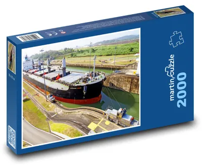 Produktbild von martinpuzzle - Puzzle 2000 Teile - Panamakanal mit Boot