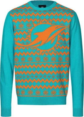 Produktbild von NFL Miami Dolphins Ugly Sweater Big Logo 2-Color Christmas Pullover Weihnachten XL