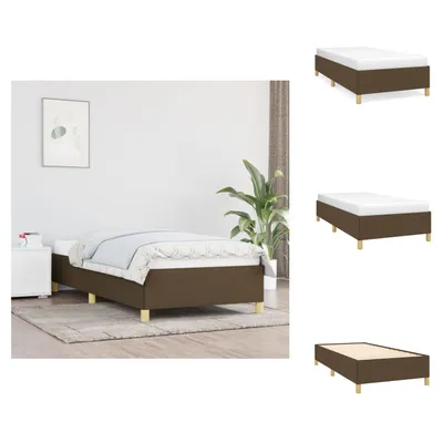 Immagine prodotto di vidaXL Struttura letto in tessuto marrone scuro 90x190 cm - Letti e strutture letto