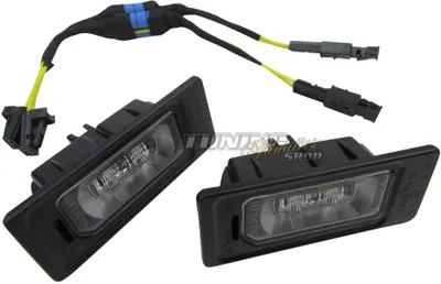 Immagine prodotto di 2x luce targa originale VW a LED + cavo adattatore per collegamento CanBus #VA
