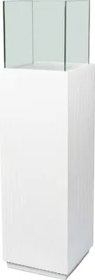 Produktbild von VIVANNO Windlicht Fiberglas CANDELA Rechteckig, Skandiweiß matt - 27x27x100 cm