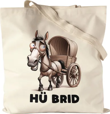 Produktbild von ü Brid Lustiges Pferd Jutebeutel - Humorvolles Geschenk