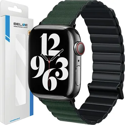 Zdjęcie produktu dla Beline Pasek Apple Watch Magnetic Pro 42/44/45/49Mm Czarno/Zielony  Black/Green Box