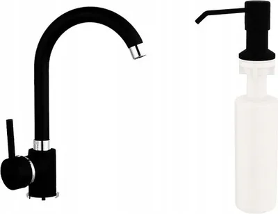 Obrázek produktu pro Granitan | Kuchyňská baterie – černá – výška 310 mm – otočná o 360° – mosaz