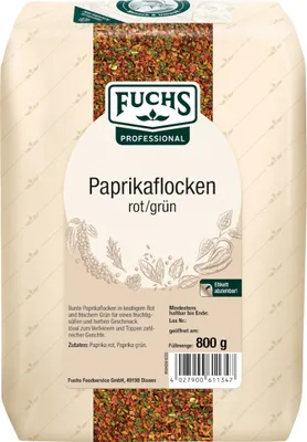 Obrázok produktu pre Fuchs Foodservice vločky z červeného a zeleného korenia 800g balenie