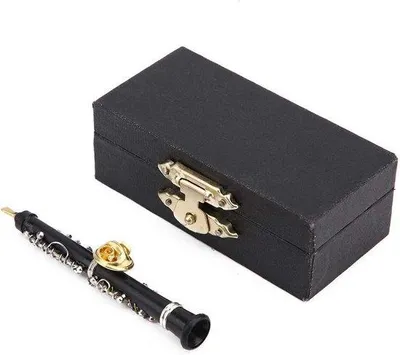 Produktbild von Miniatur-Musikinstrument-Halskette mit Samtbeutel