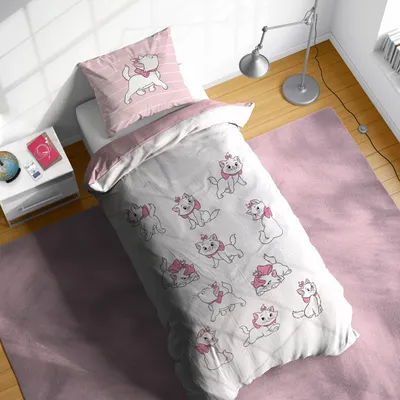 Produktbild von Disney Aristocats Glamorous Marie Bettwäscheset aus 100% Baumwolle (Ein