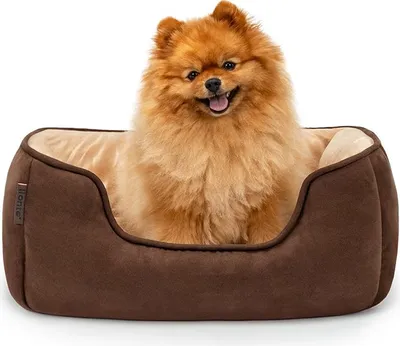 Produktbild von Hundebett umkehrbar, weich & bequem 60x50 cm braun/beige
