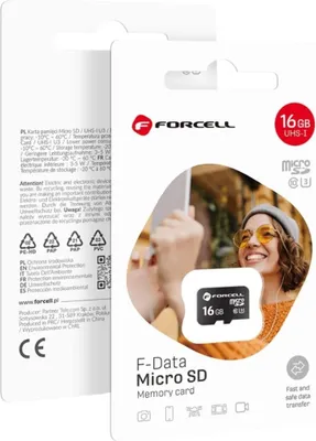 Immagine prodotto di Scheda di memoria Forcell F-Data UHS-I U3 classe di velocità 10 micro SD 16 GB