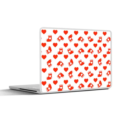 Produktbild von MuchoWow® Laptop Aufkleber Sticker Cover Weihnachten - Muster - Valentinstag 30x21 cm - Sticker für Laptop - Selbstklebend