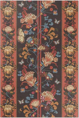 Produktbild von Florale Ornamente im Vintage-Stil – Vinylteppich – 60x90 cm – Indoor Teppich – Flur – Pflegeleicht – Modern