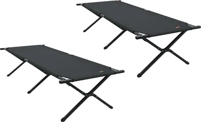 Obrázok produktu pre vidaXL Skladacie lôžko na spanie na kempovanie 2 ks čierne 210 x 80 x 46 cm