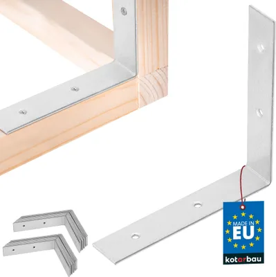 Produktbild von KOTARBAU® 25 Stk. Winkelverbinder 100x100x20mm verzinkter Stahl Silber Schwerlastwinkel Balkenverbinder Möbelwinkel Winkelblech Holzverbinder Regalwinkel Winkel Metall Stabil Langlebig Stahlwinkel