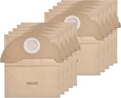 A stack of paper vacuum cleaner bags.