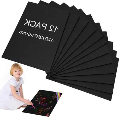 Obrázek produktu pro 12 černých pěnových desek formátu A3 – materiál na tvoření