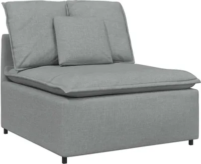 Produktbild von vidaXL Modulares Sofa Mittelmodul mit Kissen Hellgrau 100 cm