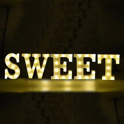 Produktbild von LED Buchstaben Set - Sweet
