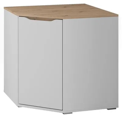 Productafbeelding van Kredens Vicco Ruben, wit/handelsmatig eikenhout, 77,9 x 77,9 cm, model 62896