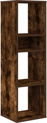 Obrázok produktu pre vidaXL Regál na knihy smoke oak 34x31x112 cm materiál na báze dreva