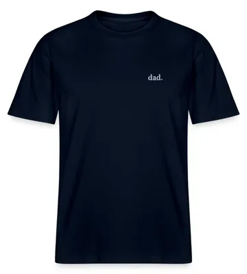 Produktbild von Spreadshirt Dad Schriftzug Stickerei Weiß Relaxed Fit Uni T-Shirt, XS, Navy
