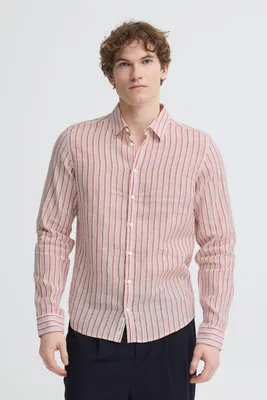 Produktbild von Casual Friday CFRissa Herren Leinenhemd Hemd Langarmhemd Leinenmix Regular Fit