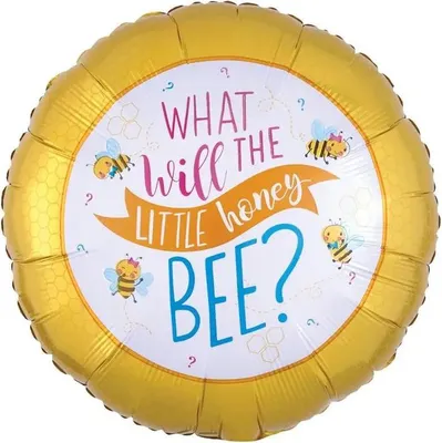 Produktbild von amscan Standard What Will it Bee Folienballon S40 verpackt