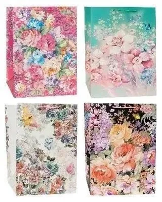 Immagine prodotto di Borsa decorativa 51x72x18 cm con fiori misti ROZETTE