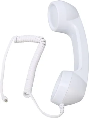 Produktbild von Retro-Telefonhörer Multifunktionaler strahlungsgeschützter Handheld-Mobilfunkempfänger für Mobiltelefone und Computer, weiß