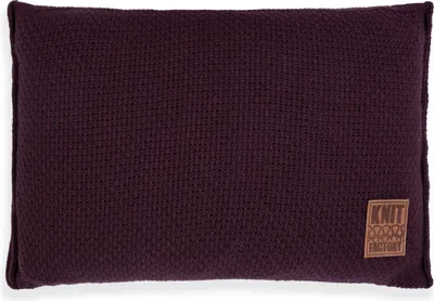 Produktbild von Knit Factory Jesse Kissen - Aubergine - 60x40 cm