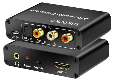 Productafbeelding van HDMI ARC Audio Extractor met Optische Toslink, Coaxiaal en RCA L/R 3,5mm Audio