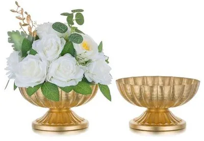 Produktbild von Famanu Vintage Blumenvase Set - 2 Stück, Gold