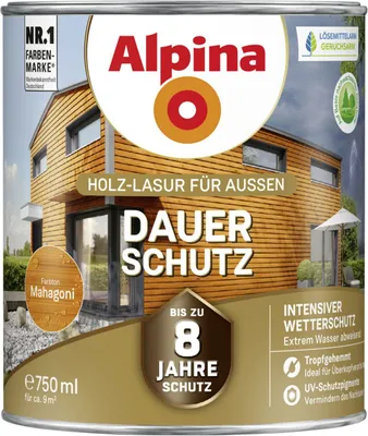 Produktbild von Alpina Dauer-Schutz 0,75 L mahagoni