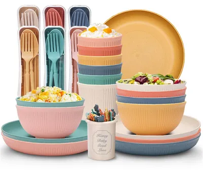 Produktbild von 61-teiliges Campinggeschirr - Geeignet für Dinner, Picknick und Camping