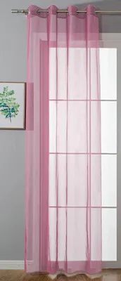 Produktbild von Ösenvorhang Transparent Uni, HxB 175x140 cm, Rosa, Wohnzimmer