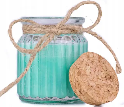 Image de Bougie parfumée à la cire de soja naturelle - Pomme et cannelle