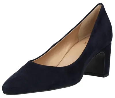 Produktbild von Högl Pumps aus Veloursleder mit spitzer Silhouette und stabilem Blockabsatz