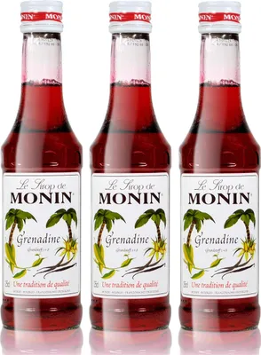 Produktbild von 3x Monin Grenadine Sirup, 250 ml Flasche
