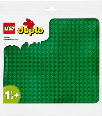 Produktbild von LEGO 10980 DUPLO Bauplatte in Grün, Grundplatte für DUPLO Sets, Konstruktionsspielzeug für Kleinkinder