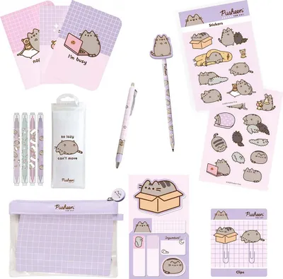 Productafbeelding van Pusheen, schoolset "Moments" collectie met pennenetui met rits, meerkleurig