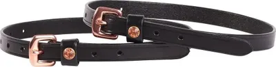Obrázek produktu pro Harry's Horse Rosegold Leather Stirrup Leathers Black Black Jedna velikost