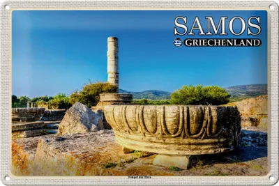 Produktbild von Blechschild Reise 30x20cm Samos Griechenland Tempel der Hera
