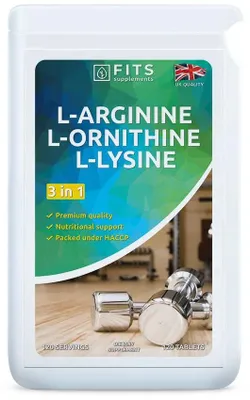 Produktbild von L-Arginin, L-Ornithin, L-Lysin, 120 Kapseln