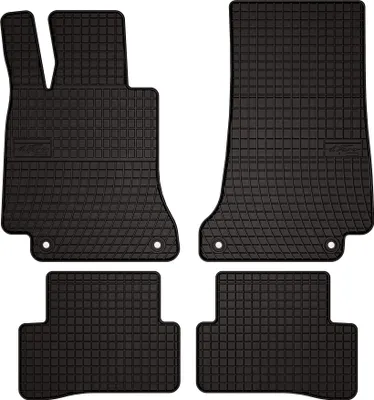 Immagine prodotto di Tappetini auto in gomma adatto per Mercedes C W205 (2015-2021, station wagon, berlina) neri, set 4 pz, con fissaggi