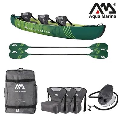 Produktbild von Aqua Marina RIPPLE 370cm Kayak Set 3 Personen aufblasbar Kanu Tourenkajak Kajak