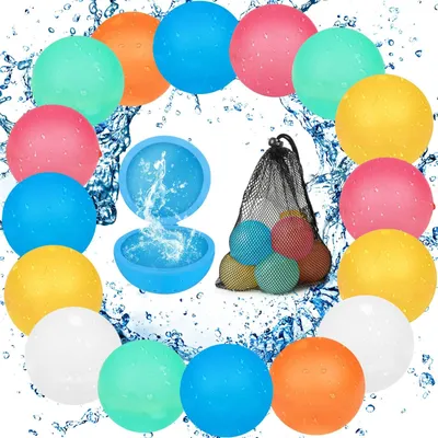 Produktbild von 16 Stück wiederverwendbare Wasserballons aus Silikon
