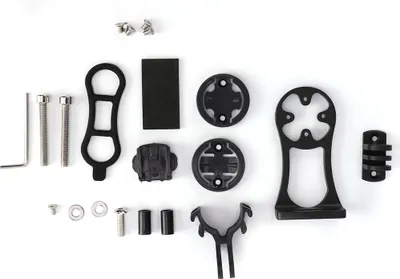 Produktbild von Fahrradcomputer-Vorbau-Verlängerungshalterung, Aluminiumlegierung, verlängerte Basis-Lichtklemme, CNC, Schwarz