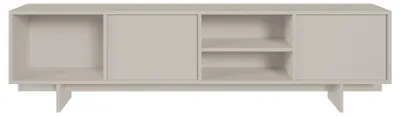 Image de Selsey Sanva - Meuble TV bas, 2 portes, couleur cachemire, 200 cm